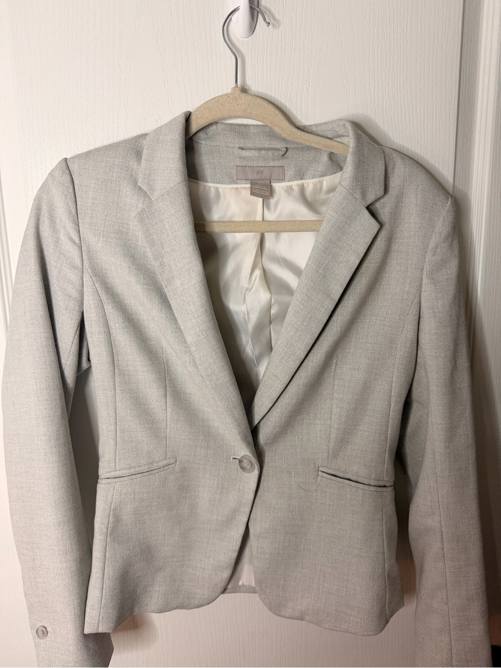 H&M Light Gray Tailored Blazer